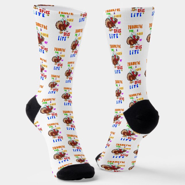 Dankbar für ein bisschen Gewürz im Leben Socken (Gewinkelt)