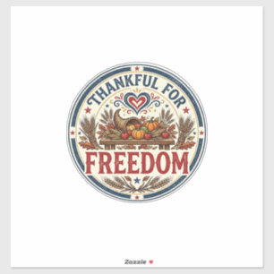 Dankbar Für Freiheit Patriotisch Patriotisch Dankf Aufkleber