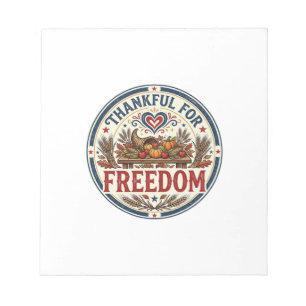 Dankbar Für Freiheit Patriotisch Patriotisch Dankf Notizblock