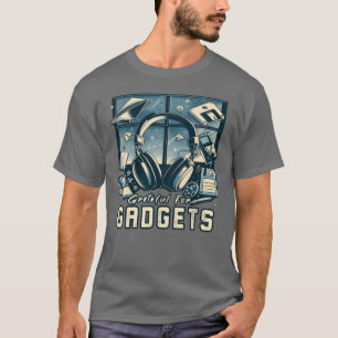 Dankbar für Gadgets Nostalgie Funhanksgiving IT f T-Shirt
