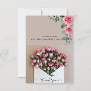 "Dankbar für Ihre Inspiration" Dankeskarte