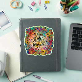 Dankbar für Ihre Reise Floral Fun Inspirivity Aufkleber