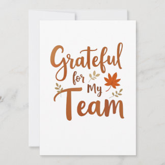 Dankbar für mein Team Thanksgiving Karte