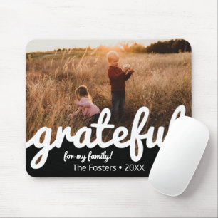 Dankbar für meine Familie Benutzerdefiniertes Foto Mousepad