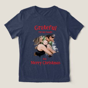 Dankbar für meine Weihnachtsfamilie Tri-Blend Shirt
