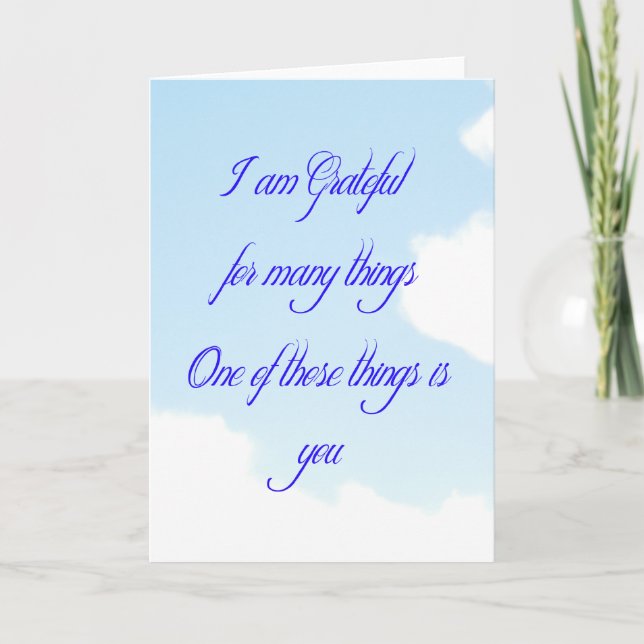 Dankbar für Sie Dankeskarte (Vorderseite)