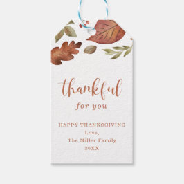 Dankbar für Sie Fallende Blätter Tag | Geschenkmar Geschenkanhänger