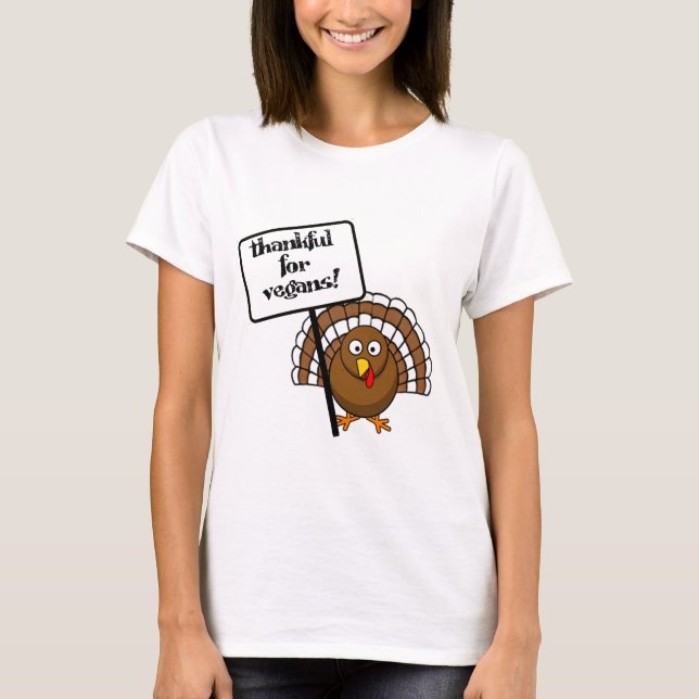 Dankbar für Vegans! T-Shirt (Vorderseite)
