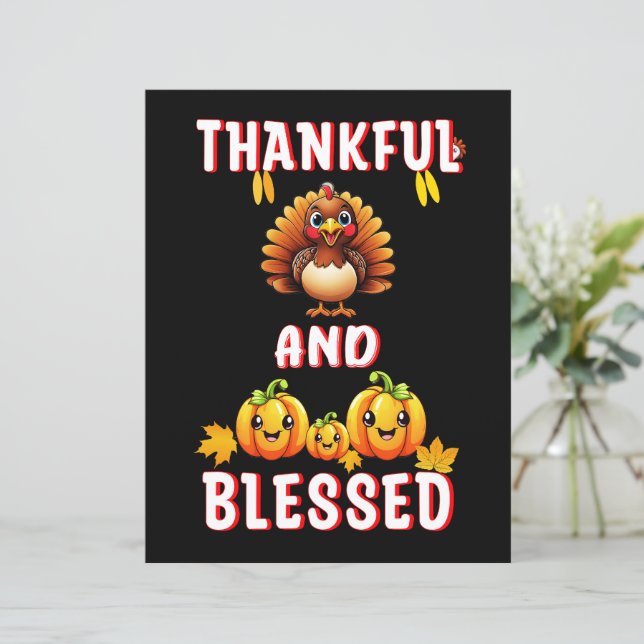 Dankbar Gesegnet 23 US Maple November Erntedank (Stehend Vorderseite)