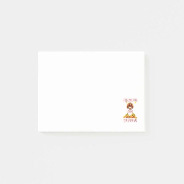 Dankbar Gesegnet 23 US Maple November Erntedank Post-it Klebezettel (Vorderseite)