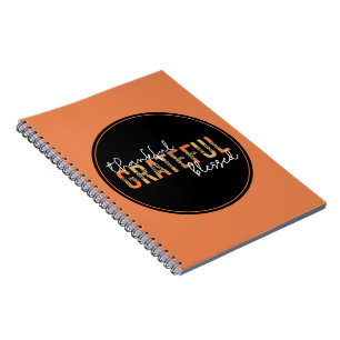 Dankbar, gesegnet Cheetah Print Typografy Notizblock