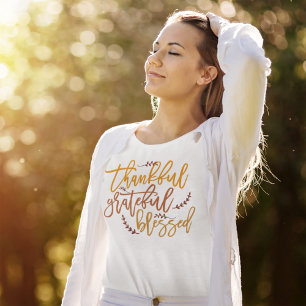 Dankbar, gesegnet Dankbarkeit Erntedank T-Shirt