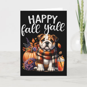 Dankbar, gesegnet englischen Bulldog Fall Y'a Karte