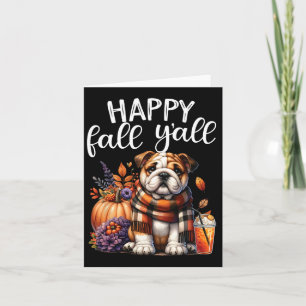 Dankbar, gesegnet englischen Bulldog Fall Y'a Karte