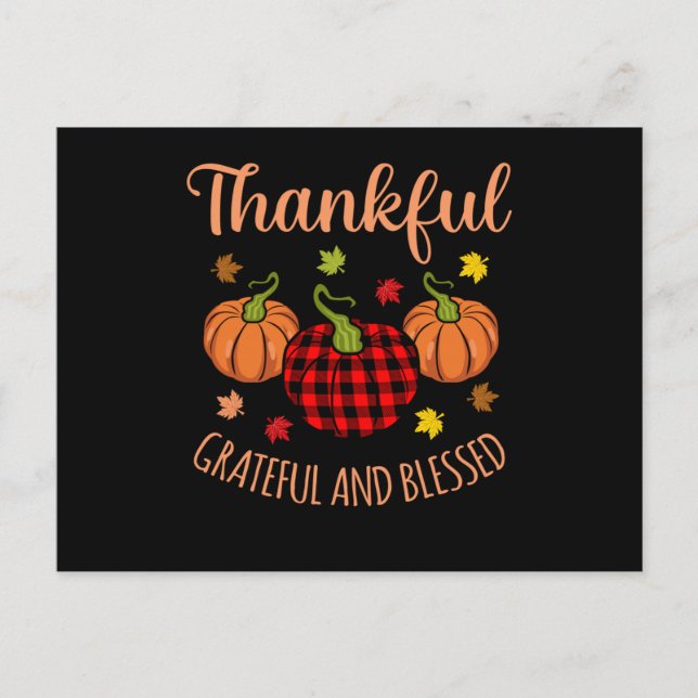 Dankbar, gesegnet Erntedank der Türkei Postkarte (Vorderseite)