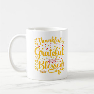 Dankbar, gesegnet Erntedank Gift Graphi Kaffeetasse