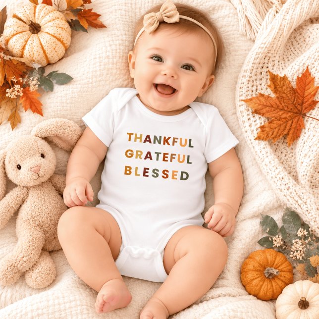 Dankbar gesegnet - Fall Baby Bodysuit Strampler (Von Creator hochgeladen)