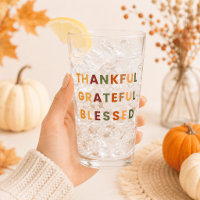 Dankbar gesegnet - Fall Glass Cup