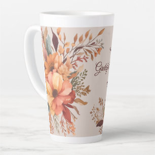 Dankbar gesegnet Floral Thanksgiving Milchtasse