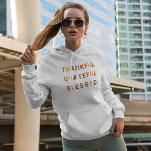 Dankbar, gesegnet - Frauenfall Hoodie D