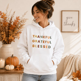 Dankbar, gesegnet - Frauenfall Hoodie D