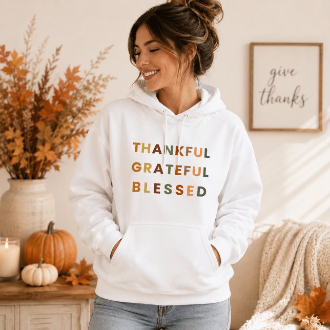 Dankbar, gesegnet - Frauenfall Hoodie D (Von Creator hochgeladen)