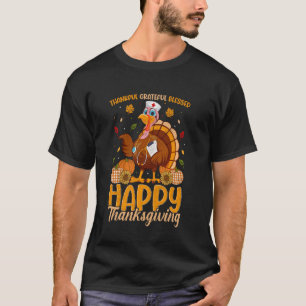 Dankbar, gesegnet Glückwunsch Thanksgiving Nurse T-Shirt