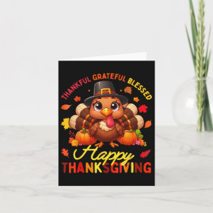 Dankbar, gesegnet Glückwunsch Thanksgiving Turke Karte