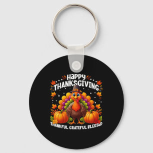 Dankbar, gesegnet Glückwunsch Thanksgiving Turke Schlüsselanhänger