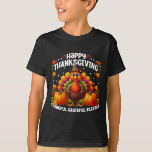 Dankbar, gesegnet Glückwunsch Thanksgiving Turke T-Shirt
