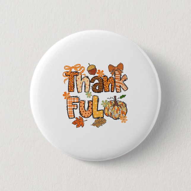 Dankbar, gesegnet Glückwunschspenden Pumpen Button (Vorderseite)