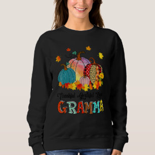 Dankbar Gesegnet Gramma Kürbisse Danksgi Sweatshirt