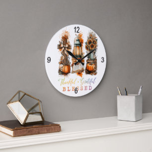 Dankbar, gesegnet große wanduhr
