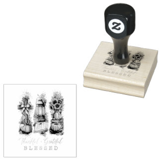 Dankbar, gesegnet gummistempel