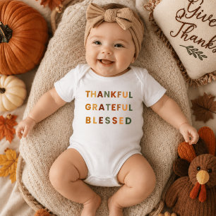 Dankbar Gesegnet – Herbst Baby Bodysuit Strampler