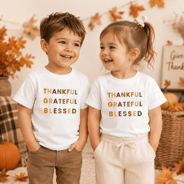 Dankbar gesegnet - Herbstfarben Kleinkind T-shirt