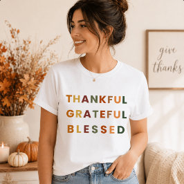 Dankbar gesegnet - Herbstfarben T-Shirt