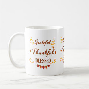 dankbar, gesegnet kaffeetasse