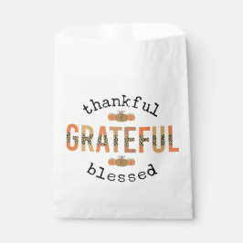 Dankbar, gesegnet Niedlich Fall Erntedank Geschenktütchen