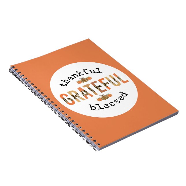 Dankbar, gesegnet Niedlich Fall Erntedank Notizblock (Rechte Seite)