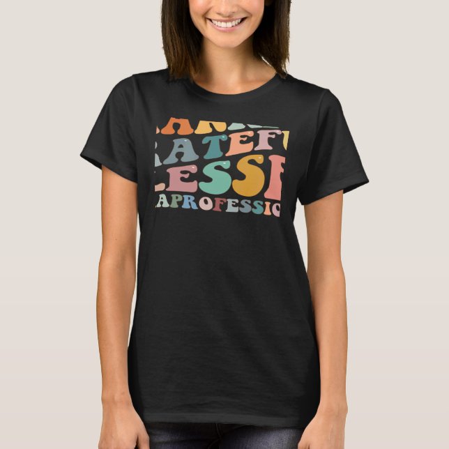 Dankbar, gesegnet Paraprofessional Fall T-Shirt (Vorderseite)