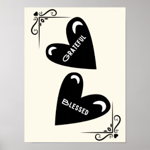 Dankbar - gesegnet poster