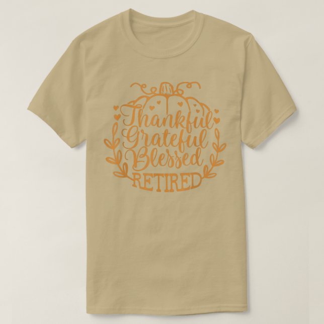 Dankbar, gesegnet Remüden Pumpkin Thanksgi T-Shirt (Design vorne)