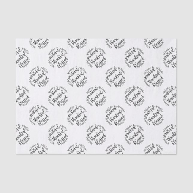 dankbar, gesegnet seidenpapier (Vorderseite)