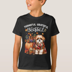 Dankbar, gesegnet Shih Tzu Dog Fall Y'all T-Shirt