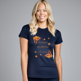 Dankbar gesegnete Herbstlaub im Herbst T-Shirt