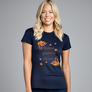 Dankbar gesegnete Herbstlaub im Herbst T-Shirt