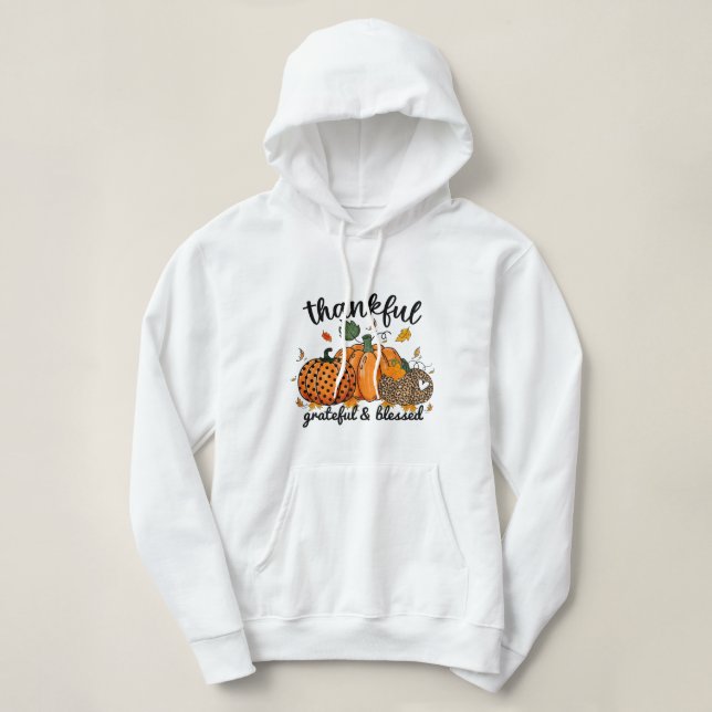 Dankbar gesegnete Herbstpumpen Hoodie (Design vorne)