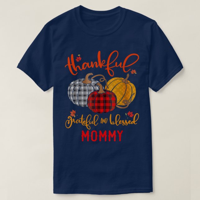 Dankbar gesegnete Mama Buffalo Kariert als T-Shirt (Design vorne)