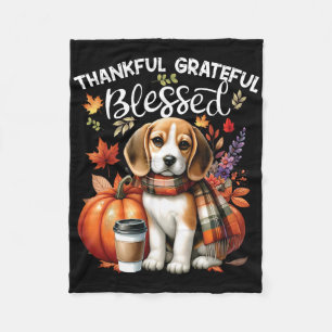 Dankbar gesegneter Beagle Hund glücklich Fall Y' Fleecedecke